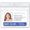Advantus® Resealable ID Badge Holder Horizontal 3-3/4"" x 2-5/8"" Clear 50/Pack