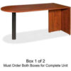 Lorell® Peninsula Desk Without Post - 66""W x 30""D x 29-1/2""H - Cherry - Essentials Series