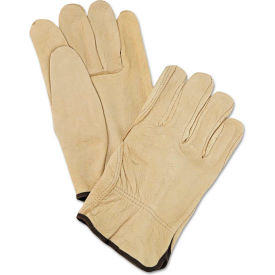 MCR Safety 3400L Unlined Pigskin Driver Gloves Cream Large 12 Pairs