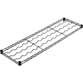 Nexel® WS1448B Wine Bottle Shelf 48""L x 14""W Black Epoxy