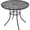 Global Industrial™ 36"" Round Outdoor Caf Table Steel Mesh Black