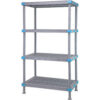 Quantum Millenia™ Shelving Unit 60""W X 21""D X 50""H 4 Open Grid Shelves Dunnage Stand