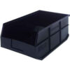 Quantum Plastic Stacking and Hanging Shelf Bin SSB465 11""W x 18""D x 7""H Black