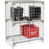 Global Industrial 1-Tier 2 Door Wire Mesh Security Locker 36""Wx24""Dx48""H Gray Unassembled