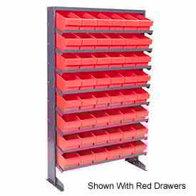 Quantum QPRS-601 Single Sided Rack 12""x36""x60"" with 48 Gray Euro Drawers