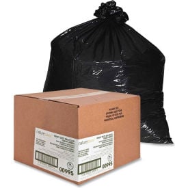 Recycled Heavy-Duty Black Trash Liners - 60 Gallon 2.00 Mil