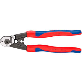 KNIPEX® 95 62 190 SBA Wire Rope Cutters-Comfort Grip 7-1/2"" OAL