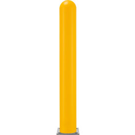 Global Industrial™ Smooth Bollard Post Sleeve 6"" HDPE Dome Top Yellow