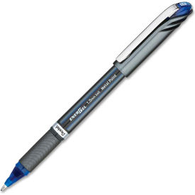 Pentel® Liquid Gel Pens - Blue Ink - Gray Barrel - Dozen