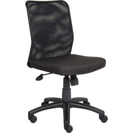 Boss Budget Task Chair - Fabric Seat with Mesh Back - Black