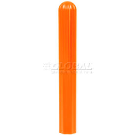 Eagle Ribbed Bollard Post Sleeve 4"" Orange 1732-RG