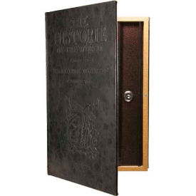 Barska Large Antique Book Diversion Safe CB11992 with Key Lock 8-3/4""W x 2-3/4""D x 13""H Brown