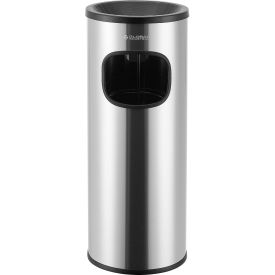 Global Industrial™ Stainless Steel Ashtray Trash Can 3 Gallon Matte