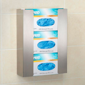 Global Industrial™ Triple Stainless Steel Glove Box Holder 11""W x 3-3/4""D x 15""H