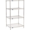 Nexel® 4 Shelf Chrome Wire Shelving Unit Starter 30""W x 24""D x 63""H