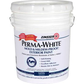 Zinsser® PERMA-WHITE® Mold & Mildew-Proof™ Exterior Paint White 5 Gallon Pail - 3130