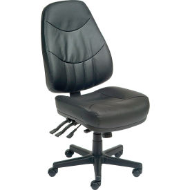 Interion® Multifunction Chair With High Back Leather Black