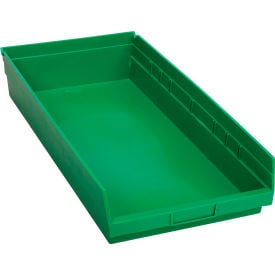 Global Industrial™ Plastic Nesting Storage Shelf Bin 11-1/8""W x 23-5/8""L x 4""H Green