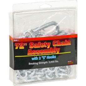 Safety Chain 9/32 X 72 W 7/16 Heat Treated S Hooks - Min Qty 5