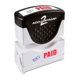 Cosco® Pre-Inked Message Stamp PAID 1/2"" x 1-5/8"" Blue/Red