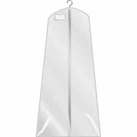 24""/36"" X 72"" 3 Gauge Vinyl Taffeta W/ Hanging Pocket & Zipper - White