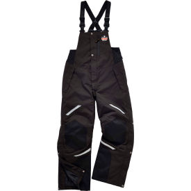Ergodyne N-Ferno 6471 Heavy Duty Insulated Bib Overalls ANSI Class E 500D Nylon 4XL Black