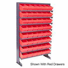 Quantum QPRS-601 Single Sided Rack 12""x36""x60"" with 48 Blue Euro Drawers