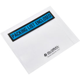 Global Industrial™ Packing List Envelopes W/Print 4-1/2""L x 5-1/2""W Blue 1000/Pack