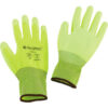 Global Industrial™ Flat Polyurethane Coated Gloves Hi-Viz Lime Large
