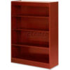 Lorell® 4-Shelf Panel End Hardwood Veneer Bookcase 36""W x 12""D x 48""H Cherry
