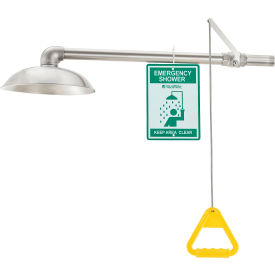 Global Industrial™ Emergency Drench Shower Horizontally Mounted Stainless Steel