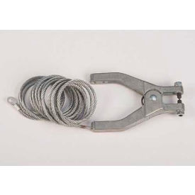Justrite® 8496 10' Coiled Flexible Antistatic Wire Hand Clamp - 1/4"" Terminal