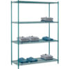 Nexel® 4 Shelf Poly-Green® Wire Shelving Unit Starter 60""W x 21""D x 86""H
