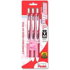 Pentel® EnerGel Liquid Retractable Gel Ink Pen Metal Tip Refillable 0.7mm 3/Pack