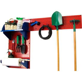 Wall Control Pegboard Garden Tool Board Organizer Red/Blue 48"" X 32"" X 9""