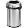 Simplehuman® Stainless Steel Bullet Open Top Trash Can 30 Gallon