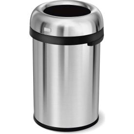 Simplehuman® Stainless Steel Bullet Open Top Trash Can 30 Gallon