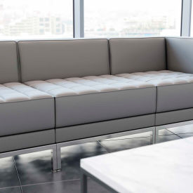 Flash Furniture HERCULES Imagination Series LeatherSoft Middle Chair Gray
