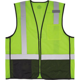 Ergodyne® GloWear® 8210Z-BK Hi-Vis Safety Vest ANSI Class 2 4XL/5XL Lime