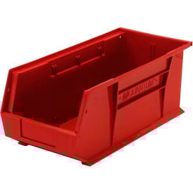 Quantum Storage 8-1/4""W x 18""D x 7""H Ultra Series Stack and Hang Bin Red Polypropylene 4 Slots