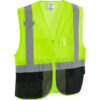 Global Industrial™ Class 2 Hi-Vis Safety Vest 3 Pockets Mesh Lime/Black 2XL/3XL