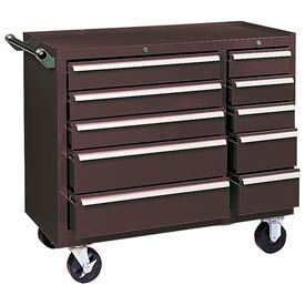 Kennedy® 310XB K1800 Series 39-3/8""W X 18""D X 35""H 10 Drawer Brown Roller Cabinet