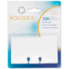 Rolodex Plain Unruled Refill Card 2 1/4 x 4 White 100 Cards/Pack