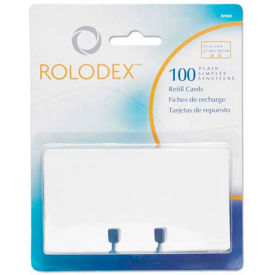 Rolodex Plain Unruled Refill Card 2 1/4 x 4 White 100 Cards/Pack