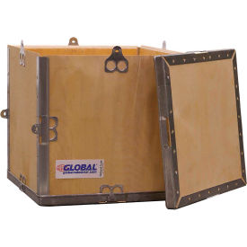 Global Industrial™ 4 Panel Hinged Shipping Crate w/ Lid 11-1/4""L x 11-1/4""W x 11-1/2""H