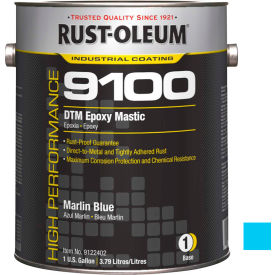 Rust-Oleum 9100 System 340voc DTM Epoxy Mastic Marlin Blue Gallon Can - 9122402