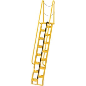 Alternating Stair 9' 15-Step Ladder 68° Angle - ATS-9-68