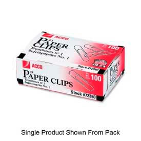 Acco® Economy No. 1 Paper Clips Silver 1000/Pack