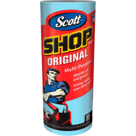Scott Shop Towels 10-2/5"" X 11"" Blue 30 Rolls/Case - KIM75130