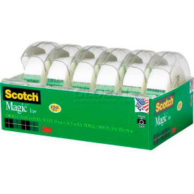 Scotch® Magic™ Tape with Dispenser 6122MP 3/4"" x 650"" 6 Rolls/Pack